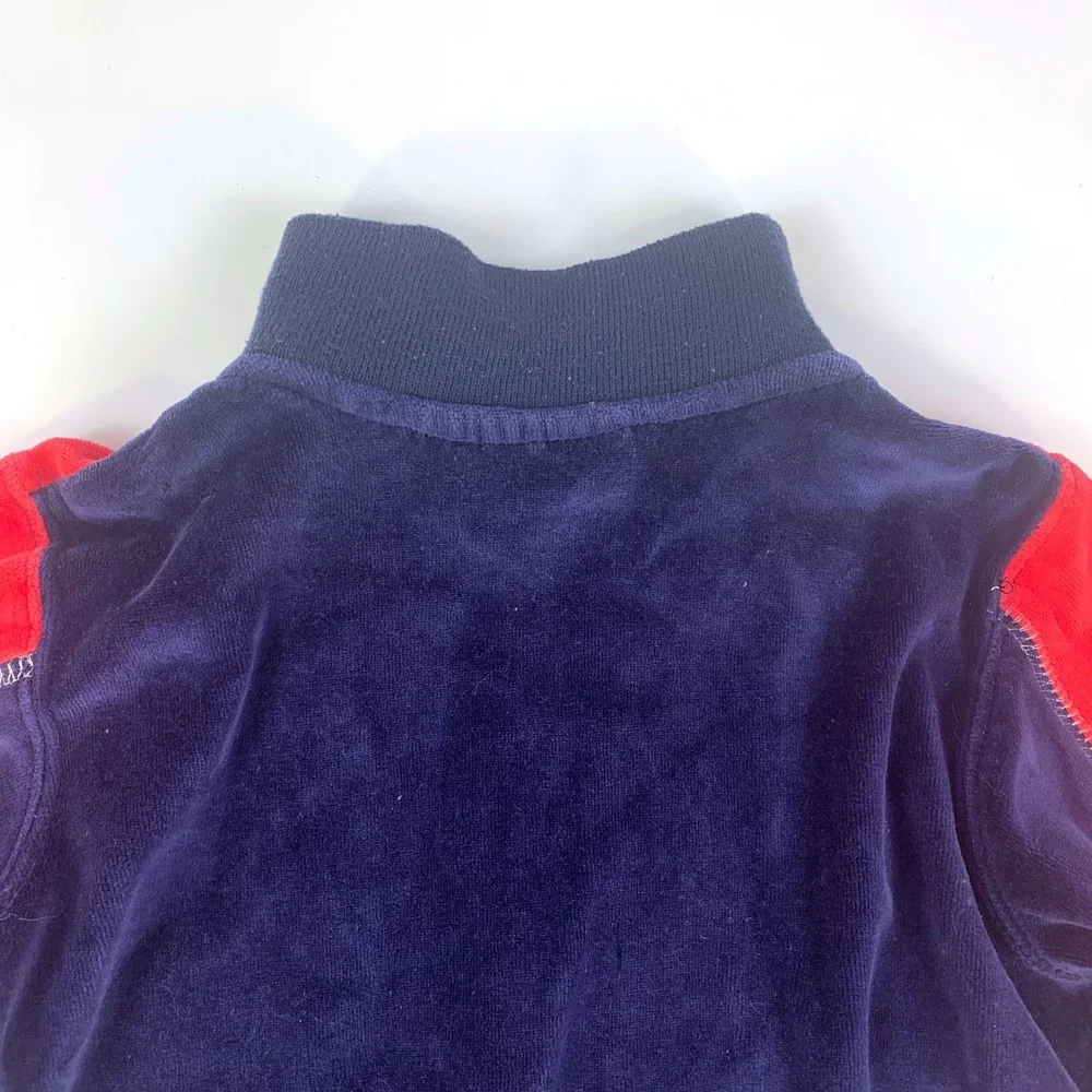 VTG Thomas the Tank Engine Velour‎ Track Jacket Sz 2T Blue Red 01 Train